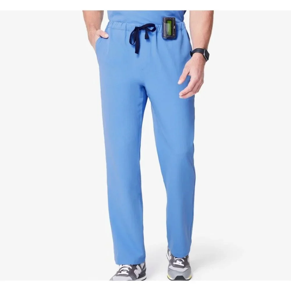 FIGS Technical Collection Bottom Scrubs In Blue Color Straight Leg Sz L